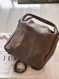 FURLA フルラ レザーショルダーバッグ グレー