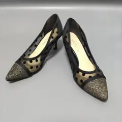 ルタロン メッシュレース ドット柄パンプス 23.0cmのサムネイル