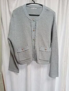 最終値下げ★大きいサイズ★GU★フリンジダブルポケットニットジャケット