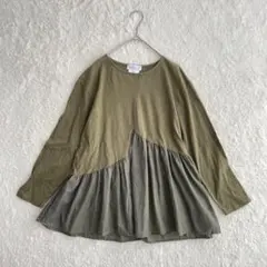 pas de calais パドカレ リネンシャツ オリーブグリーン 春夏 - メルカリ