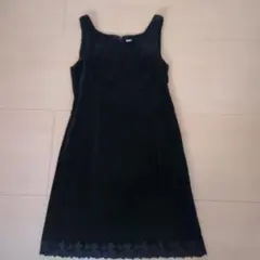 レストローズ　ベロアワンピース　ノースリーブ　黒