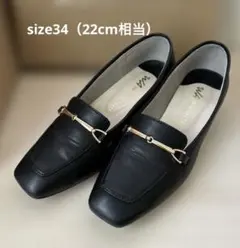 跳べるパンプス ORientalTRaffic ビットローファー ブラック 34