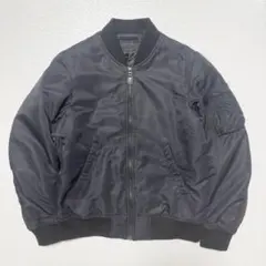 ユニクロ MA-1 ブルゾン M ブラック 耐久撥水 中綿 ミリタリージャケット