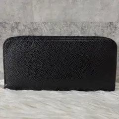 【極美品】SINSIN　バタール　ロングウォレット　ブラック　レザー 極美品】SINSIN バタール ロングウォレット ブラック レザー