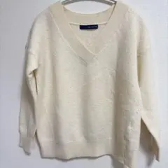 SLOBE IENA スローブイエナ ウール100% Vネックニット アイボリー