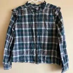 GAP KIDS チェック柄長袖シャツ XL (12)