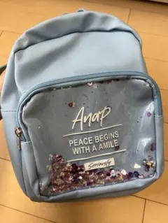 ANAP キッズリュック ライトブルー スパンコールのサムネイル