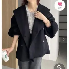 CAPRICIEUX LE'MAGE BIG襟ウールコートのサムネイル