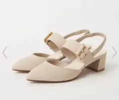 DIANA ベージュ ポインテッドトゥ パンプス