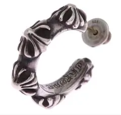 CHROME HEARTS クロス フープピアス シルバー
