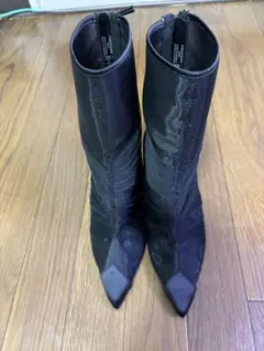 ZARAハイヒールメッシュアンクルブーツ24センチ