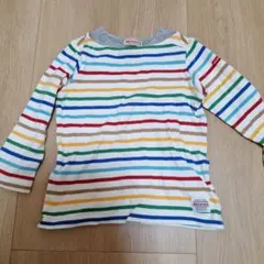 miki HOUSE ストライプ 長袖カットソー 100