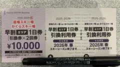 Mt. Naeba 早割1日券 引換券×2回 ¥10,000 2026年最新】Yahoo!オークション -苗場(チケット、金券、宿泊予約)の