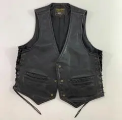 vanson レザー ベスト サイズ38 黒 - メルカリ