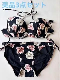 花柄 セパレート水着 ビキニ ブラックのサムネイル