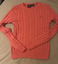 Polo by Ralph Lauren ケーブルニットセーター XS ピンク