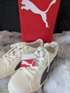 ♡新品タグ付♡ Puma COURT SERVE ホワイトブラウン24.5cm