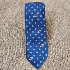 ミッキーネクタイ ネイビー水玉