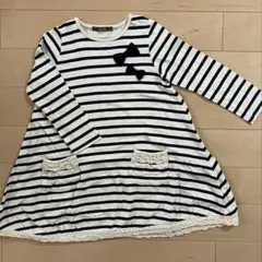 nico hrat ストライプ長袖ワンピース 110㎝