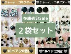 秋Sale❤️チャーム・コネクター❤️モノトーン♥２袋セット