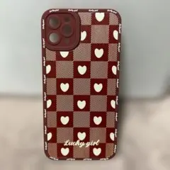 iPhone 11 Pro Max 対応 ケース ハート　レッド