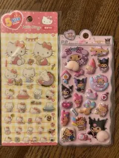 韓国♡5サイズステッカー♡キティシール♡新品♡おまけお尻シール♡2枚セット♡