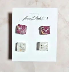 ハンドメイド　大理石風　ピアス　セット　まとめ売り　レジン　綺麗　大人