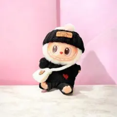 ニット帽　セーター　ヘッドホン　ラブブ 服 ぬい服 靴 ４点セット 着せ替え