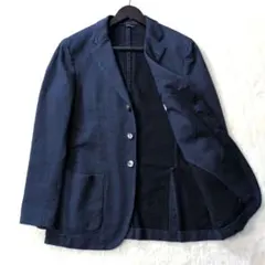 鎌倉シャツ　casual134 ナポリジャケット 50 ブルー　イタリア製 J3007 新品 鎌倉シャツ 134 イタリア製 シアサッカージャケット