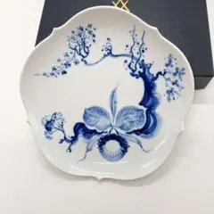 未使用　Meissen マイセン プレート 皿 ブルーオーキッド