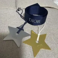 Dior 星型チャーム シルバー ゴールド　リボン