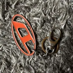 DIESEL キーホルダー Dロゴ オレンジ