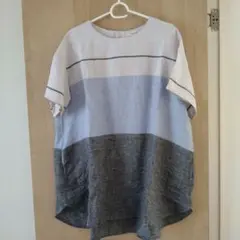 blue willow 新品 リネン配色2wayブラウス - メルカリ