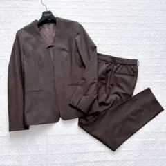 希少 5号 LES MUES 小さいサイズ パンツスーツ ノーカラージャケット