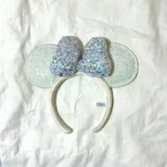 【 ディズニーシー 20周年 】 ミニーちゃん カチューシャ 青白