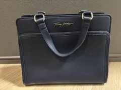 ネイビー レザー バッグ　TOMMY HILFIGER