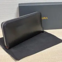 未使用に近い】RUBATO&CO 長財布 L字ファスナー 栃木レザー ブラック