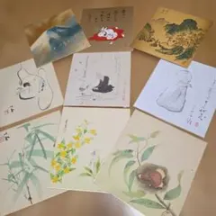 奥村土牛の色紙絵複製2点「夏蜜柑」「柘榴」 - メルカリ