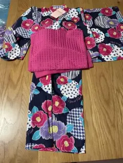 プ*読様 メゾピアノ 子供用浴衣・帯セット 120cm