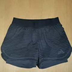 【美品】adidas ショートパンツ ランニングウェア 黒　Lサイズ