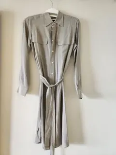 お値下げしました　新品タグ付き　ポロラルフローレン　シルクシャツドレス　サイズ４