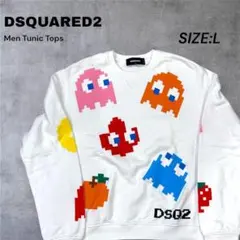 ほぼ未使用☆DSQUARED2 パックマン コラボ スウェット ホワイト Lのサムネイル