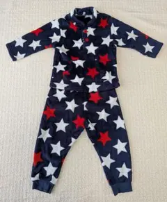 フリース星柄長袖パジャマ 100cm