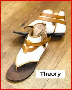 ほぼ未使用☆上品避暑感レザートングサンダル【Theory】23半 送料込のサムネイル