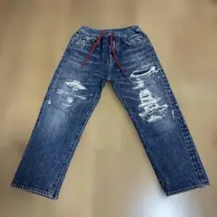 DENIM & DUNGAREE ダメージ加工 デニムパンツ 130のサムネイル