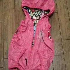 リバーシブルフリースベスト ヒスミニ 100cm