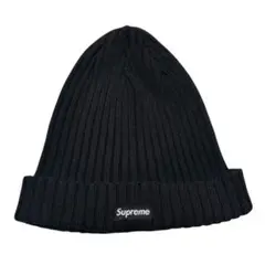 Supreme ブラック ニット帽 100%コットン