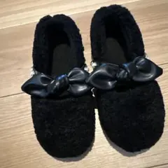 女の子　靴 黒 21㎝