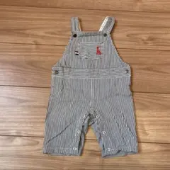 キリンのソフィー　ストライプ コットンオーバーオール 70-80cm