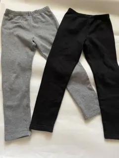 グレー・ブラック レギンス　スパッツ 120cm